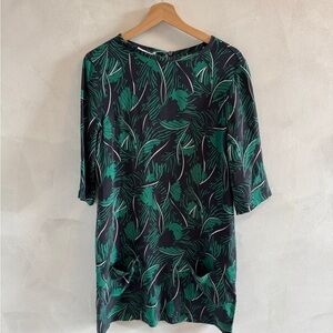 Equipment - Aubrey Palm Leaf Silk Dress - Size Small